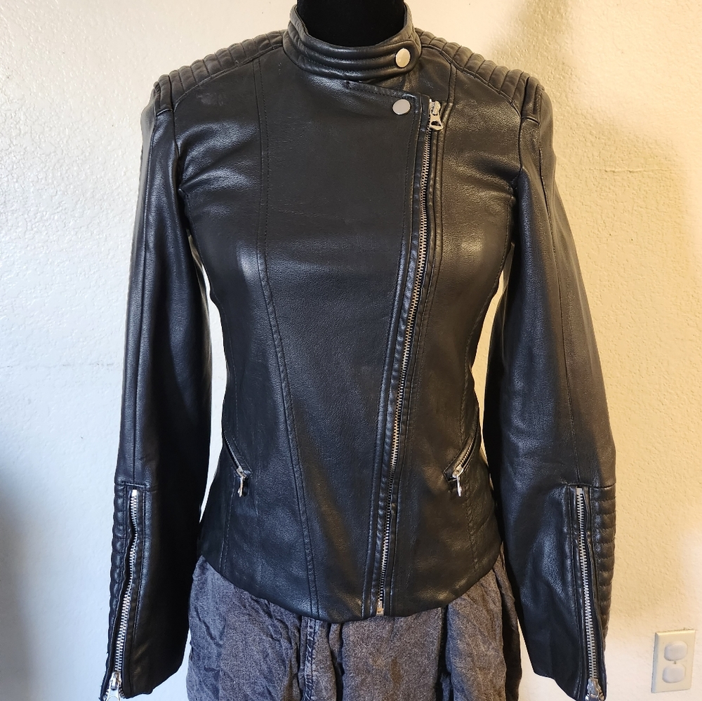 Leather Jacket h&m size 4
